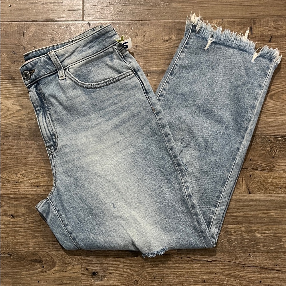 SO Good For Life Casual Light Blue Distressed Frayed Women's Jeans